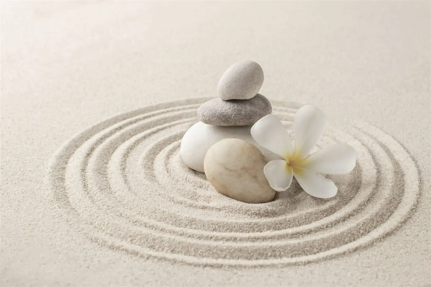 Balanced stacked stones, symbolising calm